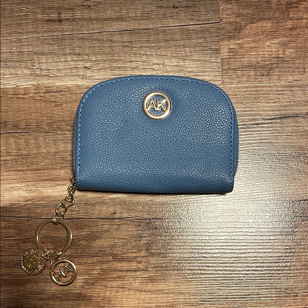 Anne Klein Navy Wallet with Gold Details
